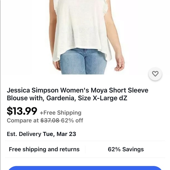 Jessica Simpson Moya Short Sleeve Blouse Size S - Picture 4 of 12